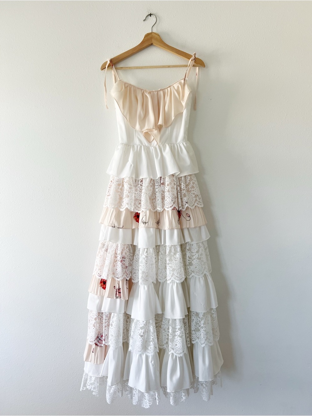 VINTAGE | Re-designed 70s Wedding Dress | XS/S